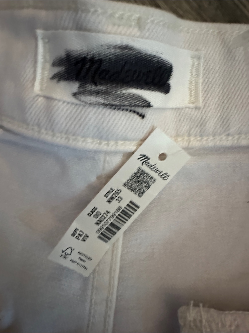 Madewell NWT flared crop Wide-Leg High-Rise Jeans vintage ivory women’s size 33 - Picture 6 of 14